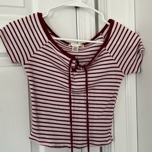 Striped crop going out top comfy
